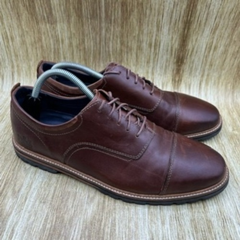 Cole Haan Grand OS Cap Toe Richardson Men's 9.5 M Brown Leather Oxford C28331